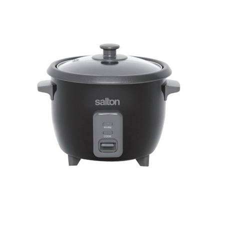 SALTON Automatic Rice Cooker, 6 cup Capacity, 120 VAC, Black RC1653
